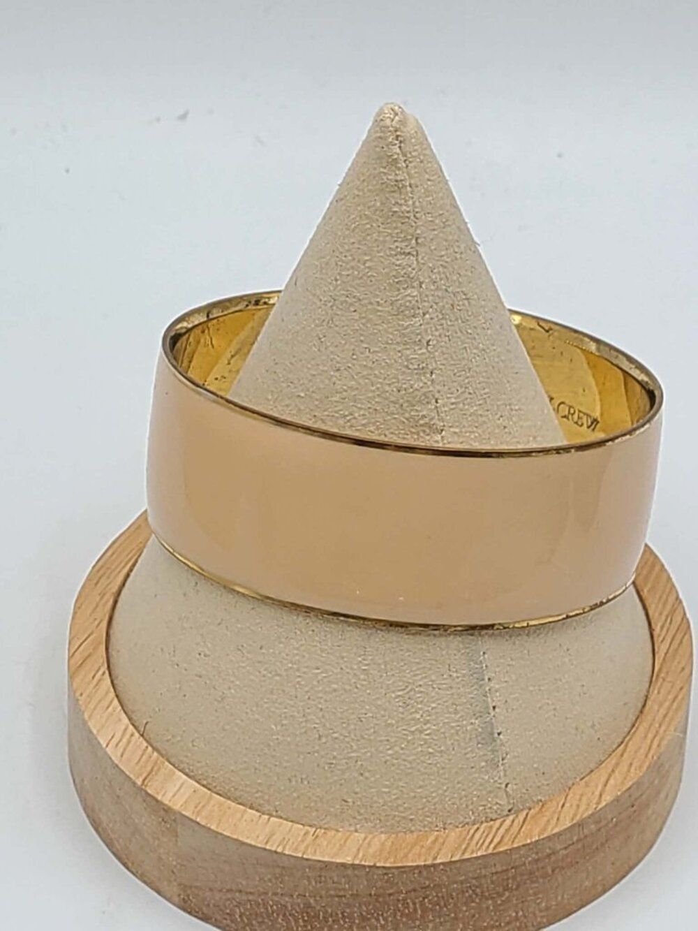 J Crew Blush Enamel Gold Tone Bangle